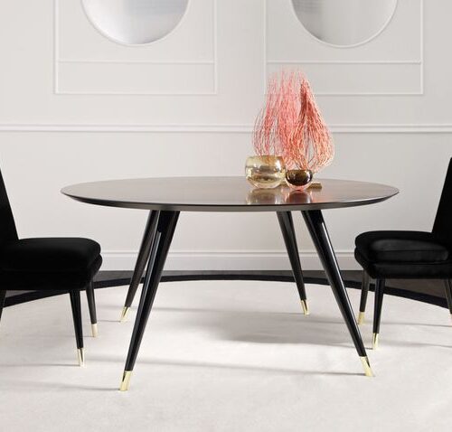 BRANDON dining table, DIANA dining chair - DOM Edizioni