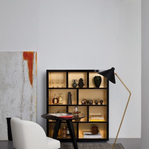 PAUL dining table, COLETTE dining chair and HEGE Media bookcase - DOM Edizioni (1)