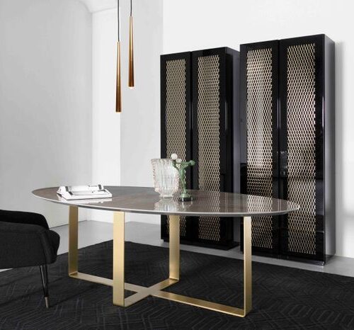 PIERRE dining table, SOHO cabinets, BERNADETTE dining chair - DOM Edizioni (1)