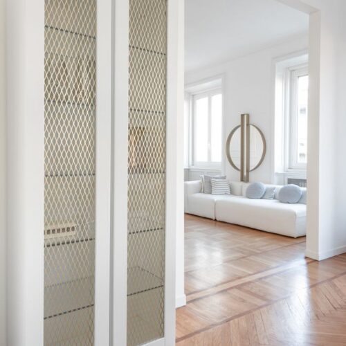 SOHO cabinet, PORTOFINO sofa, MAX mirror - DOM Edizioni (1)