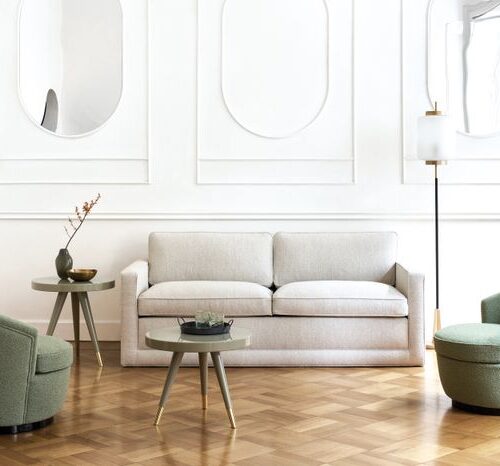 CHARLES sofa, GEORGETTE armchairs, ANDREA small tables - DOM Edizioni (1)