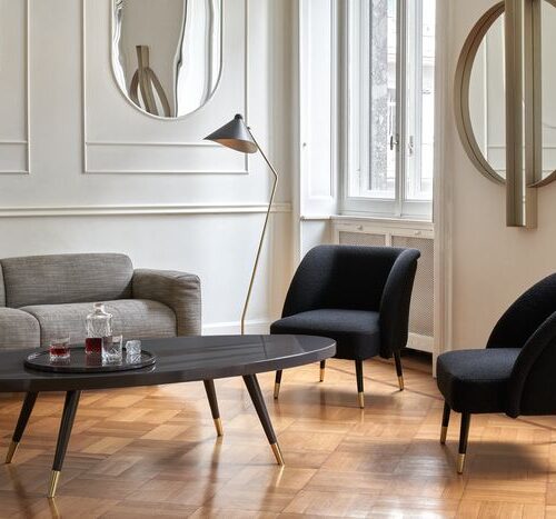RENEE sofa, PAULINE armchair - DOM Edizioni